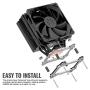 upHere N1055BK CPU Cooler,5 Copper Heat Pipes,120mm PWM Fan, Aluminum Fins for AMD Ryzen/Intel