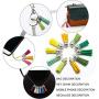 300 Pieces Keychain Making Kit, 100 Leather Keychain Tassels Bulk with 100 Keychain Rings with Chain and 100 Jump Rings for Christmas DIY Keychain Acrylic Crafts