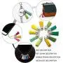 300 Pieces Keychain Making Kit, 100 Leather Keychain Tassels Bulk with 100 Keychain Rings with Chain and 100 Jump Rings for Christmas DIY Keychain Acrylic Crafts 300 Pieces Keychain Making Kit, 100 Leather Keychain Tassels Bulk with 100 Keychain Rings with Chain and 100 Jump Rings for Christmas DIY Keychain Acrylic Crafts