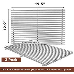 QuliMetal 19.5'' SUS304 /9MM Cooking Grates for Genesis 300 Series, Genesis E310 E320 E330 S310 S320 S330, Solid Rod Grill Grates Replacement for Weber 7524 7528