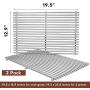 QuliMetal 19.5'' SUS304 /9MM Cooking Grates for Genesis 300 Series, Genesis E310 E320 E330 S310 S320 S330, Solid Rod Grill Grates Replacement for Weber 7524 7528