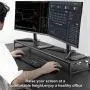 Dual Monitor Stand Riser with 8 USB 3.0 Hub Ports, Aluminum Strong&Sturdy for Computer, TV, PC, Printer, Multi Media Speaker-Multifunctional Desktop Organizer