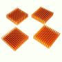 Easycargo 24pcs 40mm Heatsink 40x40x11mm, Aluminum Cooler Heat Sink for Cooling 3D Printers, TEC1-12706 Thermoelectric Peltier Cooler 40mm x 40mm x 11mm (Goldentone 24pcs)