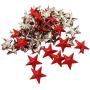 FLAMEER 100 Pieces Metal Star Studs Rivets Claw Nailheads Leathercraft Punk for Bags Jeans Belt Decoration