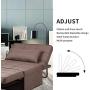 Diophros Ottoman Sofa Bed, 4 in 1 Multi-Function Folding Sleeper Guest Sofa Chair Convertible Sofa for Living Room (Light Brown)