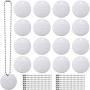 50 Pieces Round Aluminum Tags Stamping Blank Pendants 1 Inch with Hole and 50 Pieces 11.8 Inch Nickel Plated Necklace Chain for DIY Craft Pendant