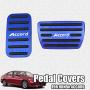Great-luck aluminium alloy Gas Accelerator Pedal Covers,Anti-Slip No Drilling Brake Foot Pedal Pads Kit 2 pieces/set(blue) for Honda 10th Accord(2018 2019 2020 2021)