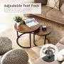 amzdeal Coffee Table for Living Room, Set of 2 Nesting Side Coffee Tables, Stable and Easy Assembly, Chipboard Table Top with Metal Frame - Large : Φ 23.6×19.7 inch, Small : Φ 15.7×16.3 inch, Walnut amzdeal Coffee Table for Living Room, Set of 2 Nesting Side Coffee Tables, Stable and Easy Assembly, Chipboard Table Top with Metal Frame - Large : Φ 23.6×19.7 inch, Small : Φ 15.7×16.3 inch, Walnut