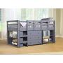 Naomi Home Low Study Loft Bed Gray/Twin