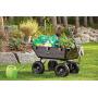 Gorilla Carts Heavy-Duty Poly Yard Dump Cart | 2-In-1 Convertible Handle, 1200 lbs capacity | GOR6PS model
