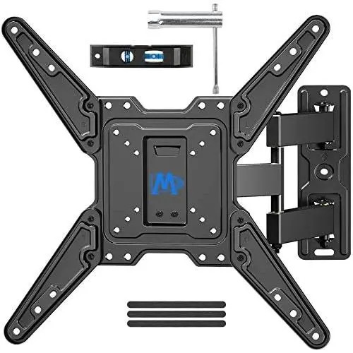 Mounting Dream Full Motion TV Wall Mount for Most 26-55 Inch TVs, Wall Mount for TV with Swivel Articulating Arms, Perfect Center Design TV Mounts Wall, up to VESA 400x400mm and 77 lbs. MD2413-MX