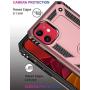 iPhone 11 Case,15ft Drop Tested,LUMARKE Military Grade Shockproof Dual Layer Plastic TPU Cover with Metal Kickstand Protective Phone Case for iPhone 11 6.1 inch 2019 Brass