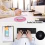 Round Mouse Pad LoiStu Round Aluminum Alloy Mouse Pad Winter and Summer Dual-Use Waterproof Antiski Matte Metal / High-Grade PU Leather Mouse Pad (Rose Gold)