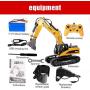 TongLi 1580 1:14 Scale All Metal RC Excavator Toy for Adults Remote Control Digger Construction Trucks 2.4Ghz Powerful Upgraded V4 with New Motherboard