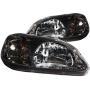 Anzo USA 121234 Honda Civic Gun-Metal Crystal Clear Headlight Assembly - (Sold in Pairs)
