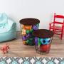 Lavish Home Nesting End Tables with Storage (Cherry)