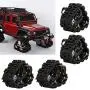 4Pcs RC Track Tyre 1/10 RC Crawler Tyre Remote Control Snow Tires Metal Crawler Accessory Part Fit for SCX-10 Series