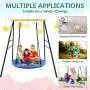 SURPCOS Swing Frame, New Upgraded A-Frame Swing Stand with Ground Nail, Heavy Duty Metal Swing Frame, Fits for Most Swings & Yoga Swing, Anti-Rust and Good Stability, 72'' Height 36'' Length