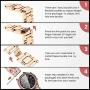Tensea Metal Band Leather Loop Compatible with Galaxy Watch 3 41mm / Active 2 44 / 40mm and Samsung Galaxy Watch 42mm, Cute Bracelet Quick Release Band Replacement, Chain Wristband with Leather Strap ( Silver-Black )