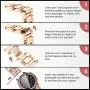 Tensea Metal Band Leather Loop Compatible with Galaxy Watch 3 41mm / Active 2 44 / 40mm and Samsung Galaxy Watch 42mm, Cute Bracelet Quick Release Band Replacement, Chain Wristband with Leather Strap ( Silver-Black )