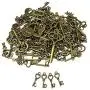 125 PCS Vintage Skeleton Key Set Charms, JIALEEY Mixed Antique Style Bronze Brass Key Set Charms for Pendant DIY Jewelry Making Wedding Party Favors