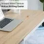 Office Computer Writing Desk with Storage Large Work Desk with 5 Shelves Students Study Table Modern Wood Home PC Laptop Table with Metal Legs White Furniture Sets(43.3 x 19.7 x 29.5 inches)