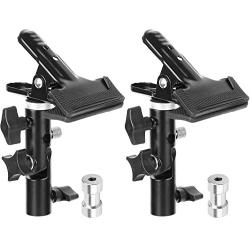 Anwenk Reflector Stand Holder Light Stand Bracket Mount Umbrella Bracket Photography Studio Heavy Duty Metal Clamp Holder for Reflector 2Pack