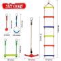Winslow&Ross 49pcs Ninja Line Swing Set Toys for Kids, Obstacle Course Set for Indoor Outdoor Backyard Jungle Gym Training Equipment - with 60ft Extra Long Slack Line, 14 Hanging Loops