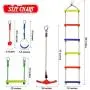 Winslow&Ross 49pcs Ninja Line Swing Set Toys for Kids, Obstacle Course Set for Indoor Outdoor Backyard Jungle Gym Training Equipment - with 60ft Extra Long Slack Line, 14 Hanging Loops