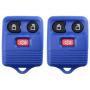 2 KeylessOption Blue Replacement 3 Button Keyless Entry Remote Control Key Fob Clicker