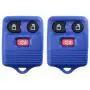 2 KeylessOption Blue Replacement 3 Button Keyless Entry Remote Control Key Fob Clicker 2 KeylessOption Blue Replacement 3 Button Keyless Entry Remote Control Key Fob Clicker
