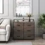 HOMECHO Fabric Dresser with 6 Drawers, Wide Chest of Drawers with Wood Top, Sturdy Metal Frame, Furniture Storage Tower for Bedroom, Closets, Hallway, Entryway, Dark Brown HOMECHO Fabric Dresser with 6 Drawers, Wide Chest of Drawers with Wood Top, Sturdy Metal Frame, Furniture Storage Tower for Bedroom, Closets, Hallway, Entryway, Dark Brown