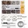 Metal Grommet Kit 1/4 inch 400 Pcs Grommets Eyelets Sets with 3 Pieces Install Tool Kit and Box for Shoes Clothes Crafts Bag DIY Project 4 Colors Metal Grommet Kit 1/4 inch 400 Pcs Grommets Eyelets Sets with 3 Pieces Install Tool Kit and Box for Shoes Clothes Crafts Bag DIY Project 4 Colors