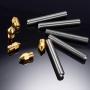 PChero 5pcs M6 x 40mm Stainless Steel Teflon Nozzle Throat + 5pcs 0.4mm Brass Extruder Nozzle Print Heads for Anet A8 MK8 Reprap 3D Printers