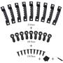 Topoox 25 Pieces Sawtooth Picture Frame Hanging 1.5” Hangers Double Hole with 100 Pieces 0.8” Photo Frame Turn Button with Screws, Black Topoox 25 Pieces Sawtooth Picture Frame Hanging 1.5” Hangers Double Hole with 100 Pieces 0.8” Photo Frame Turn Button with Screws, Black