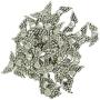 Prettyia 100 Pieces Angel Wing Spacer Metal Beads DIY for Bracelets Necklace Silver,Gold