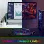 Wireless Gaming Keyboard and Mouse,Rainbow Backlit Rechargeable Keyboard Mouse with 3800mAh Battery Metal Panel,Removable Hand Rest Mechanical Feel Keyboard and 7 Color Gaming Mute Mouse for PC Gamers Wireless Gaming Keyboard and Mouse,Rainbow Backlit Rechargeable Keyboard Mouse with 3800mAh Battery Metal Panel,Removable Hand Rest Mechanical Feel Keyboard and 7 Color Gaming Mute Mouse for PC Gamers