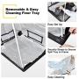 iPower 60''x120''x78'' 5’ x 10’ Mylar Hydroponic Water-Resistant Grow Tent with Observation Window and Removable Floor Tray, Tool Bag for Indoor Plant Seedling, Propagation, Blossom, etc