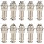 Clyxgs Aviation Plug Connector 4-Pin Male Female Panel Metal Wire Panel Connector 16mm Socket 10PCS