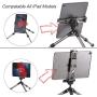 Metal iPad Holder for Tripod Mount Adapter , 1/4'' Screw, Acra Swiss Rail Mount, Fits iPad 1,2,3,4 Mini Air Pro,Universal Tablet Clamp