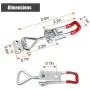 Eliseo Adjustable Toggle Clamp, 6Pack 360lbs Holding Capacity Heavy Duty 4001 Style Toggle Latch Hasp Clamp for Door, Box Case Trunk, Smoker Lid, Jig. Quick Release Pull Latch, Sturdy Metal Draw Latch