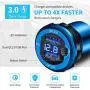 2-Pack Quick Charger 3.0 Dual USB Car Charger Socket with Voltmeter & Switch, Metal Waterproof 36W 12V Power Outlet Fast Charger for Car Boat Marine ATV Truck and More 2-Pack Quick Charger 3.0 Dual USB Car Charger Socket with Voltmeter & Switch, Metal Waterproof 36W 12V Power Outlet Fast Charger for Car Boat Marine ATV Truck and More