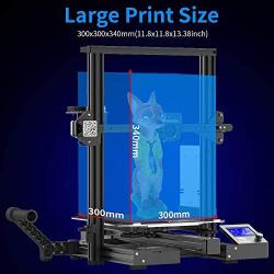 Creality Ender 3 Max 3D Printer 300 x 300 x 340mm, 2020 Newest All Metal FDM 3D Printer with Larger Glass Bed Silent Mainboard All Metal Extruder Smart Sensor Dual Cooling Fans