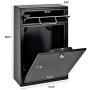 Mail Boss 7412 High Security Steel Locking Wall Mounted Mailbox-Office Comment Letter Deposit, Black Drop Box