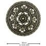 Bezelry 8 Pieces Metal Lacework Filigree Antique Brass Metal Shank Buttons. 30mm (Antique Brass)