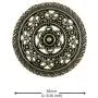 Bezelry 8 Pieces Metal Lacework Filigree Antique Brass Metal Shank Buttons. 30mm (Antique Brass)