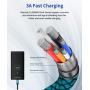 USB-C Cable 3A Fast Charging, JSAUX 3-Pack (10ft+6.6ft+3.3ft)USB A to Type C Charge Nylon Braided Cord Compatible with Samsung Galaxy S20 S10 S9 S8 Plus Note 10 9 8,PS5 Controller,USB C Charger(Green)
