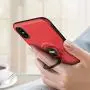 DESOF iPhone X Case, iPhone 10 Case with Ring Holder Kickstand, 360°Adjustable Ring Grip Stand Work with Magnetic Car Mount Anti-Fingerprint Slim Cover for Apple iPhone X (2017) 5.8 inch - Red