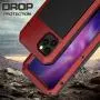 CarterLily iPhone 11 Pro Max Case, Full Body Shockproof Dustproof Waterproof Aluminum Alloy Metal Gorilla Glass Cover Case for Apple iPhone 11 Pro Max 6.5 inch (Red)