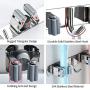 Broom and Mop Holder Stainless Steel Wall Mounted,Metal Mop Broom Holder Organizer Storage Rack Wall Mount, Cleaning Tool Holder Organizer with 3 Clips 4 Hooks(2Pack)